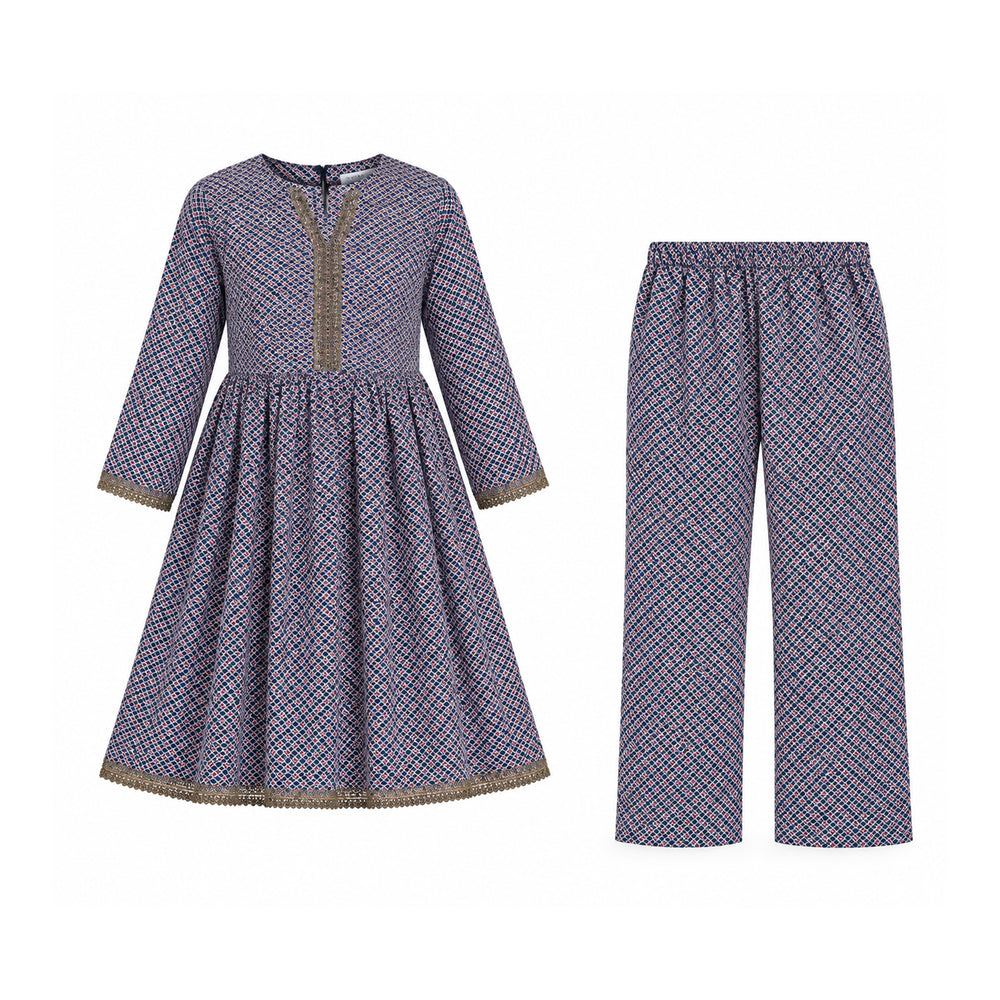 Girls’ Printed Kurta & Palazzo Set