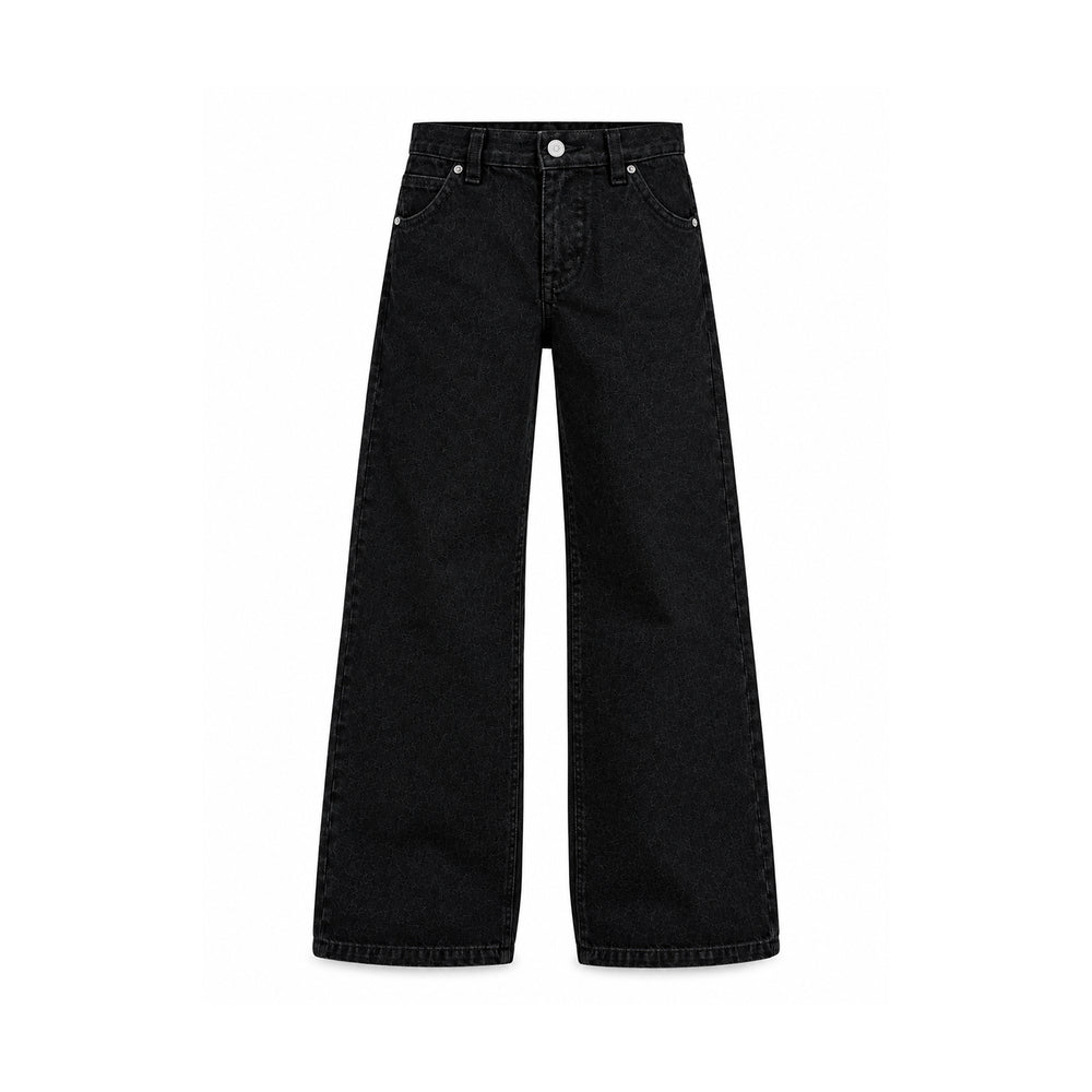 Black Wide-Leg Denim Pant