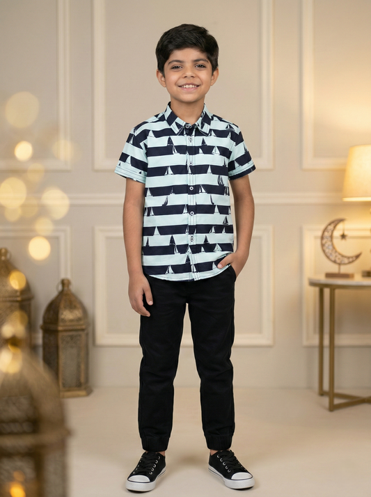 Boys printed casual shirt