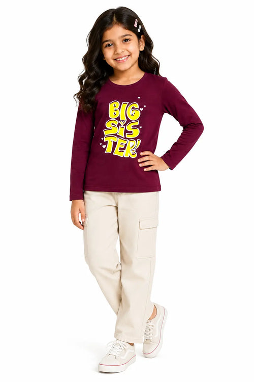 BIG SISTER Kids Full-Sleeve T-Shirt