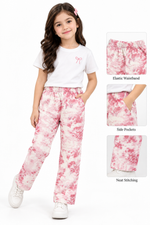 Kids’ Pink Tie-Dye Wide-Leg Trouser