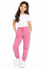 Girls Girls Pink Trouser with Printed Side Panels