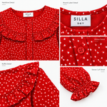 Girls Printed Ruffle Shirt
