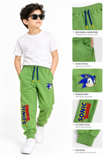 Boys’ Green Sonic Casual Trousers