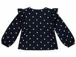 Girls Printed Ruffle Top