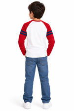 Boys’ Fire Truck Raglan Full-Sleeve T-Shirt