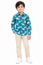 Boys’ Geometric Printed Full-Sleeve Shirt