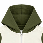 Boys 2-Piece Tracksuit – Olive Green & Cream