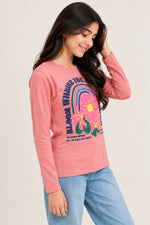Girls’ Bloom Where You Are Planted Full-Sleeve T-Shirt