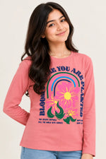 Girls’ Bloom Where You Are Planted Full-Sleeve T-Shirt