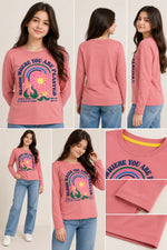 Girls’ Bloom Where You Are Planted Full-Sleeve T-Shirt