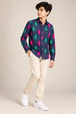 Boys’ Printed Full-Sleeve Casual Shirt