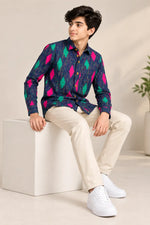 Boys’ Printed Full-Sleeve Casual Shirt
