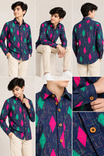 Boys’ Printed Full-Sleeve Casual Shirt