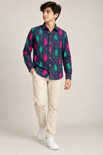 Boys’ Printed Full-Sleeve Casual Shirt