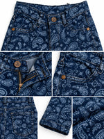 Paisley Print Wide-Leg Pants