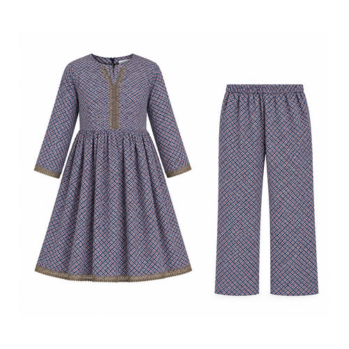 Girls’ Printed Kurta & Palazzo Set