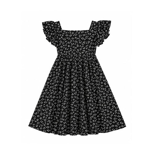 Girls' Floral Ruffle Dress