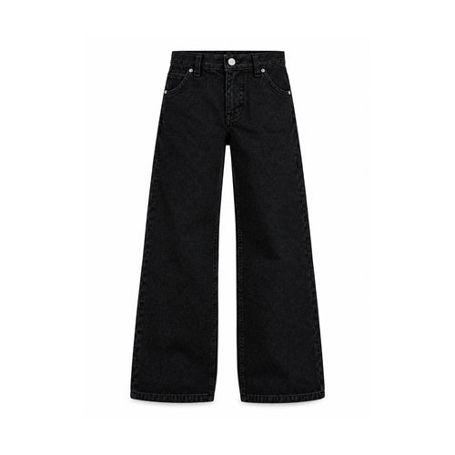 Black Wide-Leg Denim Pant