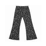 Kids’ Black Paisley Flared Pants