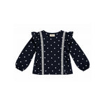 Girls Printed Ruffle Top