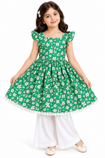 Girls Floral Printed Frock