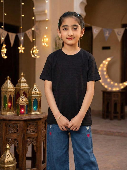 Special fabric Drop shoulder T-shirt