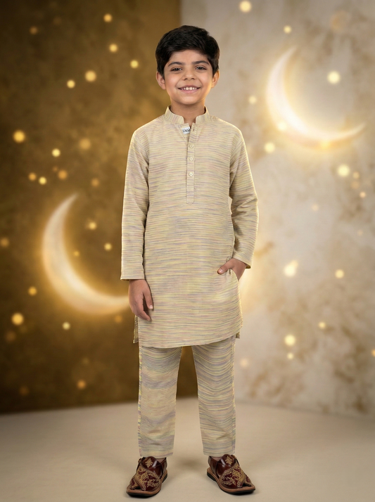 Printed mix fabric Kurta