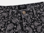 Kids’ Black Paisley Flared Pants