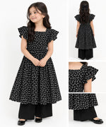 Girls' Floral Ruffle Dress