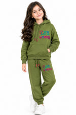 Girls’ Printed Hoodie & Trouser Set