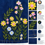 Girls’ Embroidered Wide-Leg Denim Jeans