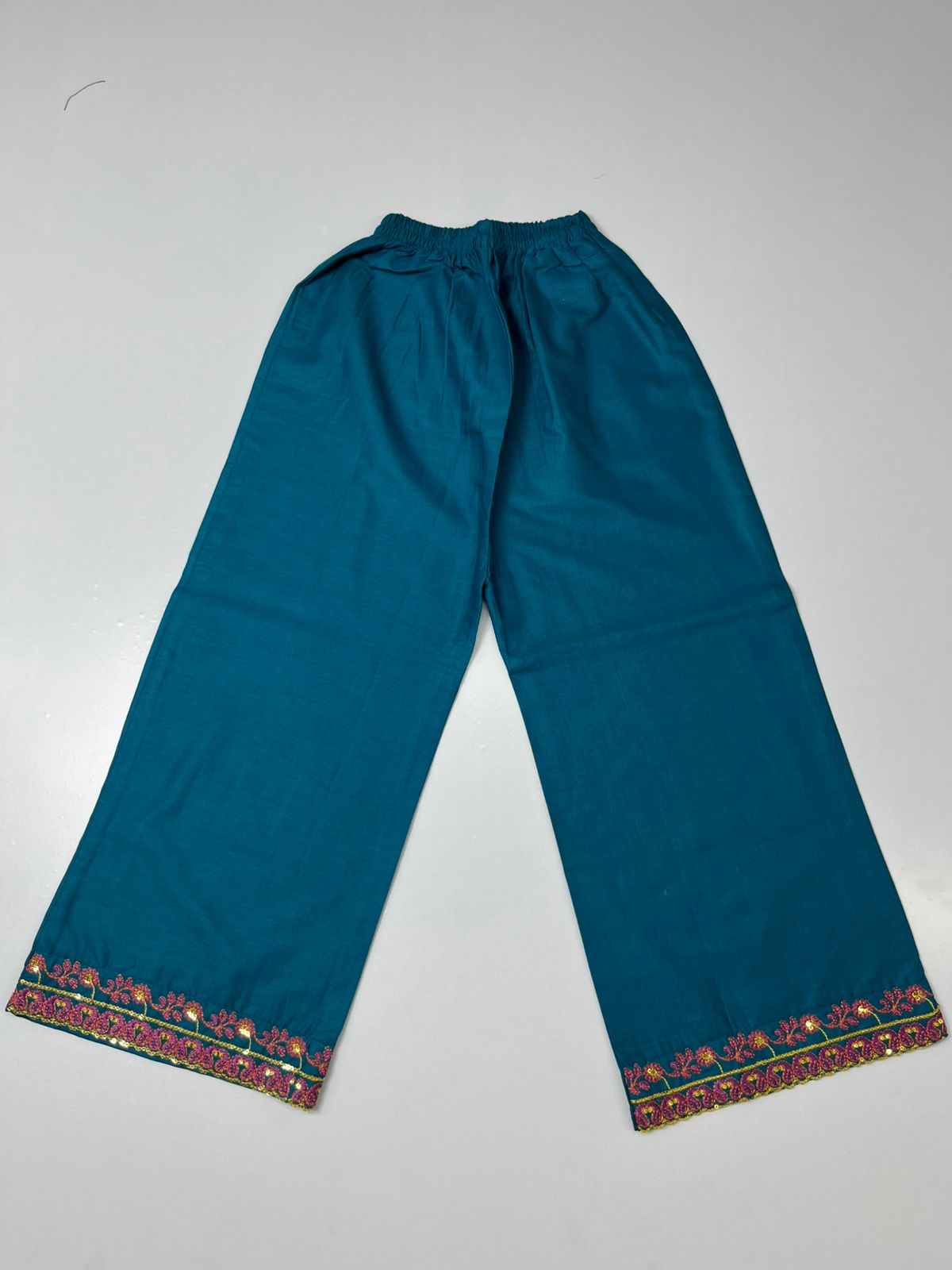 TEAL MIX EMBROIDERED STITCHED 2PC