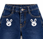 Girls Denim Wide-Leg Pants