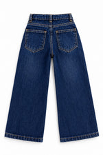 Girls Denim Wide-Leg Pants
