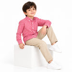 Boys’ Red Checkered Shirt