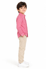 Boys’ Red Checkered Shirt