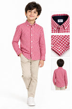 Boys’ Red Checkered Shirt