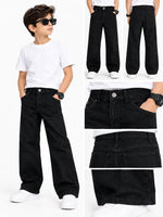 Black Wide-Leg Denim Pant
