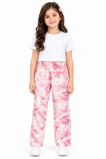 Kids’ Pink Tie-Dye Wide-Leg Trouser