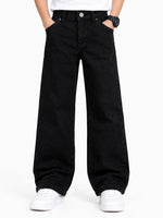 Black Wide-Leg Denim Pant
