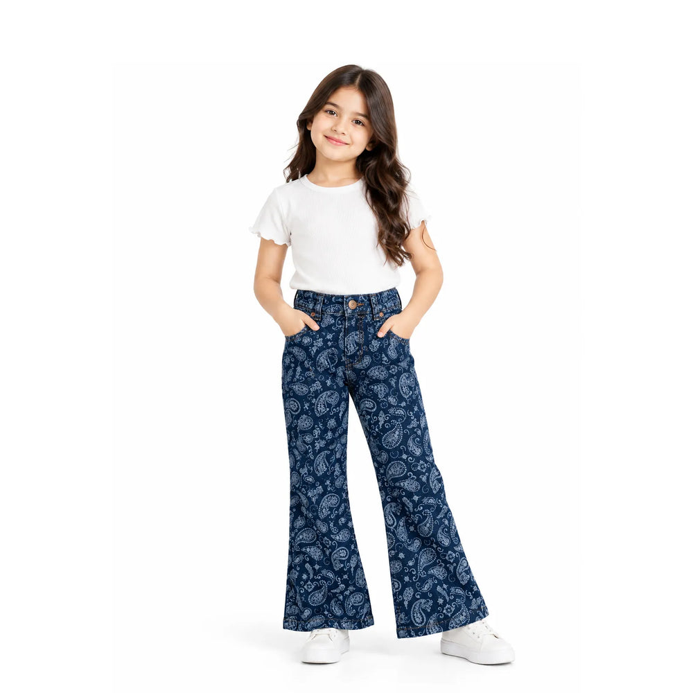 Paisley Print Wide-Leg Pants