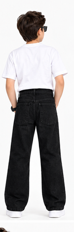 Black Wide-Leg Denim Pant